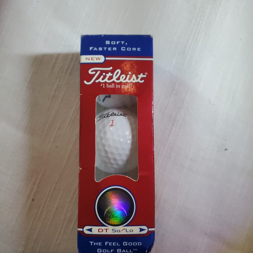 Titleist DT Solo Golf Balls Sleeves ~ 3 Balls ~ Brand New | #1